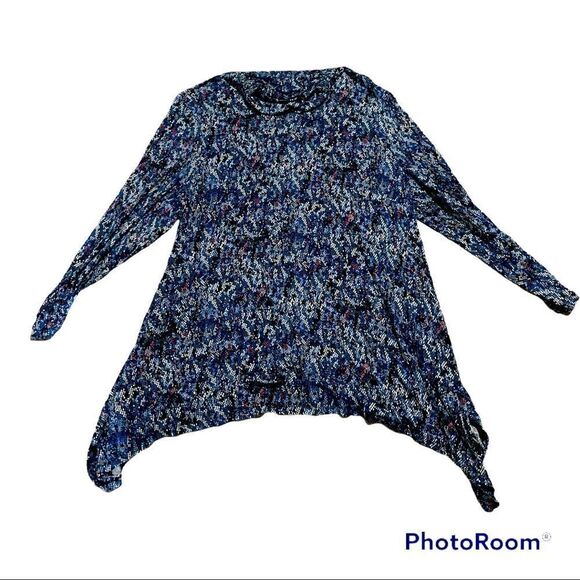 Dana Buchman Flowy Multicolored XL Turtle Neck - Picture 1 of 5